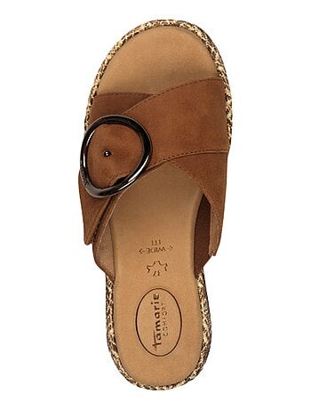 Sandales Plates Cuir Tamaris