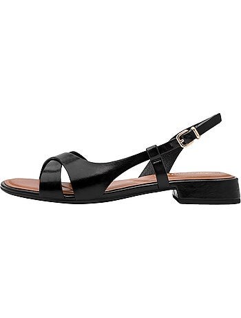 Sandales Plates Cuir Tamaris