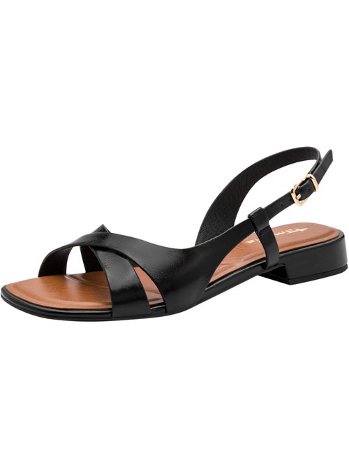 Sandales Plates Cuir Tamaris - Kiabi