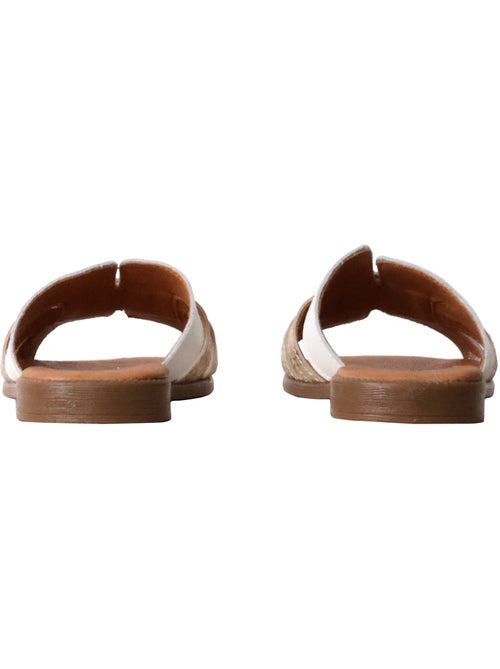 Sandales Plates Cuir The Divine Factory Alénoa - Kiabi