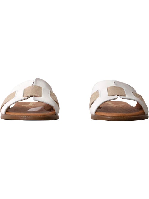 Sandales Plates Cuir The Divine Factory Alénoa - Kiabi