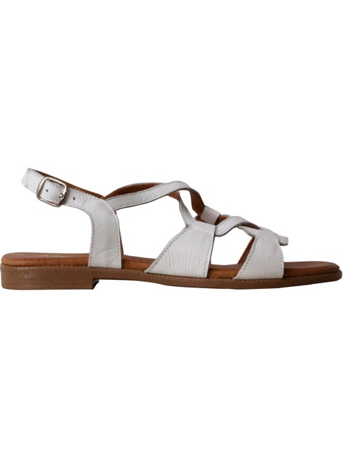 Sandales Plates Cuir The Divine Factory Alénoa - Kiabi