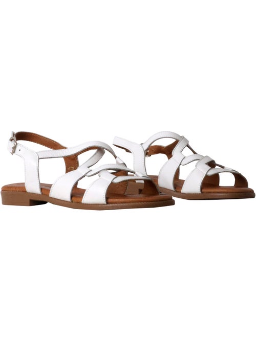 Sandales Plates Cuir The Divine Factory Alénoa - Kiabi