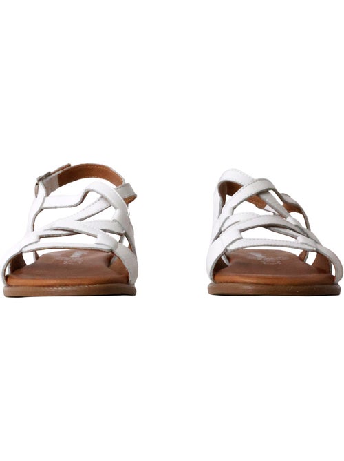 Sandales Plates Cuir The Divine Factory Alénoa - Kiabi