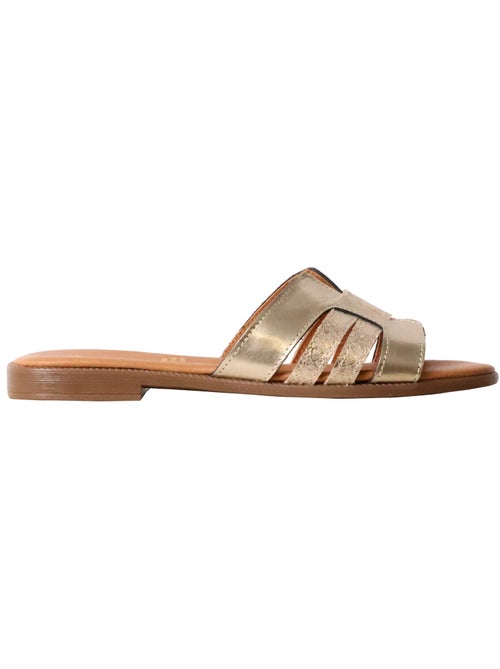 Sandales Plates Cuir The Divine Factory Alénoa - Kiabi