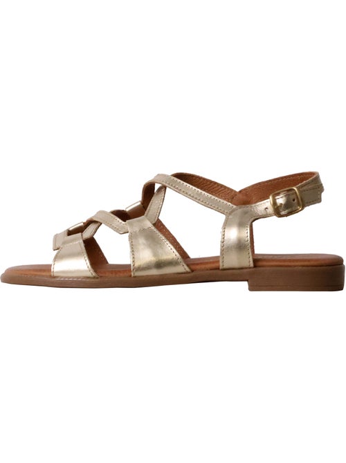 Sandales Plates Cuir The Divine Factory Alénoa - Kiabi