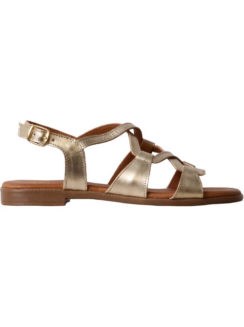 Sandales Plates Cuir The Divine Factory Alénoa - Kiabi