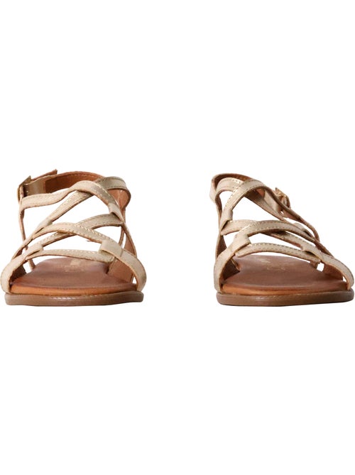 Sandales Plates Cuir The Divine Factory Alénoa - Kiabi