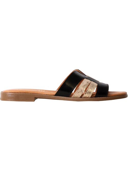 Sandales Plates Cuir The Divine Factory Alénoa - Kiabi