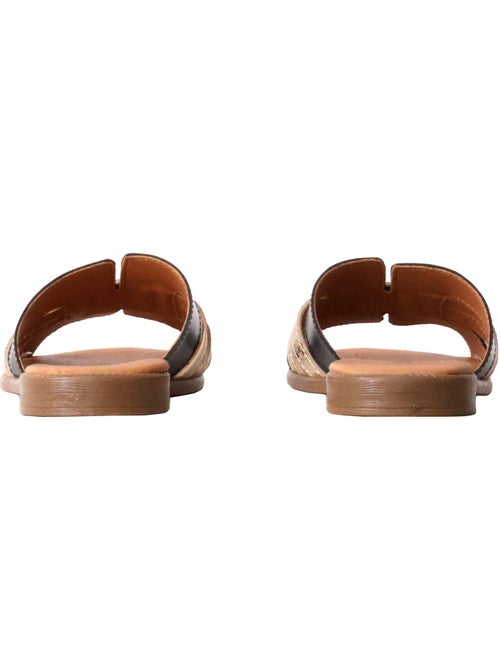 Sandales Plates Cuir The Divine Factory Alénoa - Kiabi