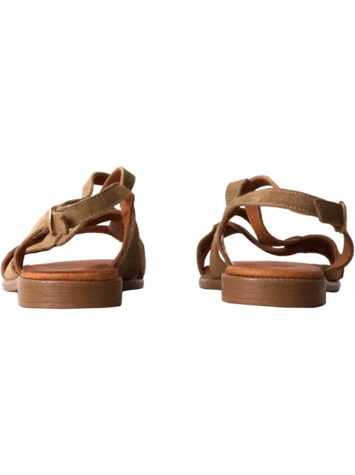 Sandales Plates Cuir The Divine Factory Alénoa - Kiabi