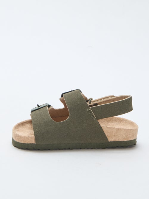 Sandales plates en suédine - Kiabi