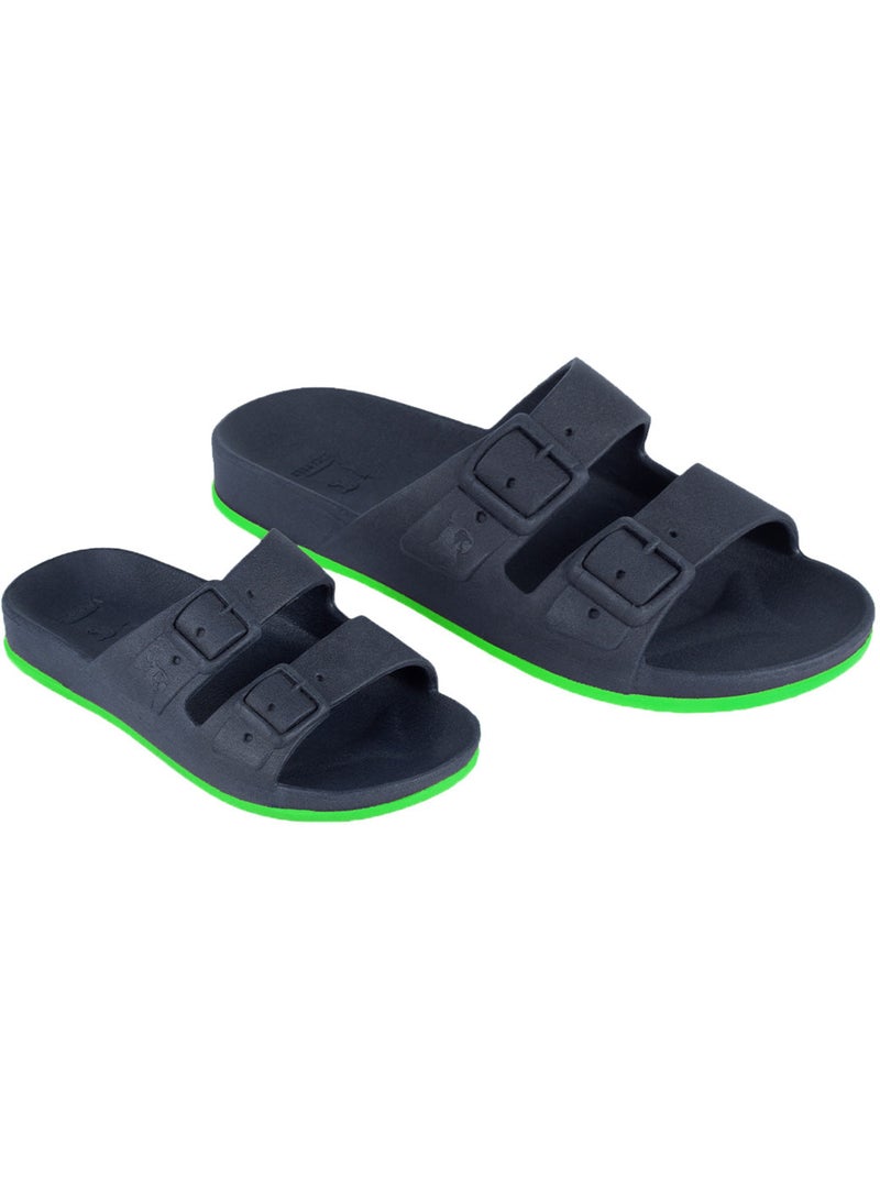 Sandales plates Enfant BRASILIA Bleu Vert - Kiabi