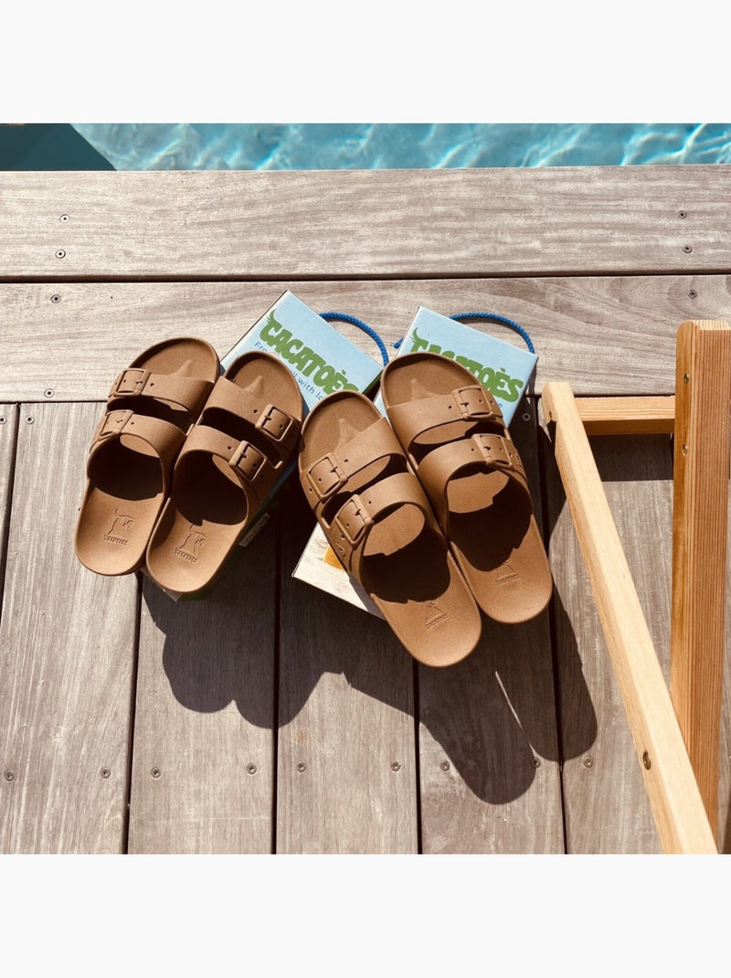 Sandales plates Enfant Camel - Kiabi