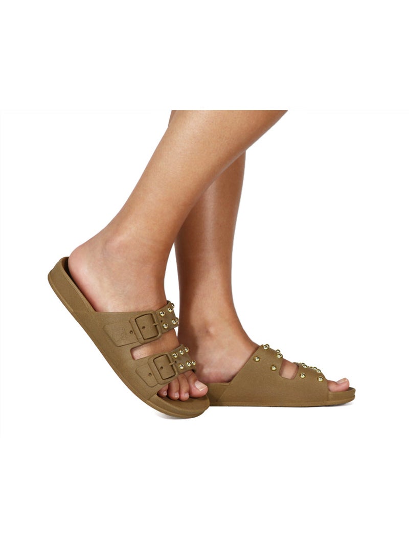 Sandales plates Enfant Camel - Kiabi