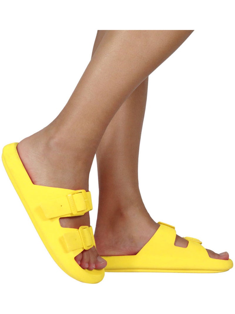 Sandales plates Enfant Jaune fluo - Kiabi