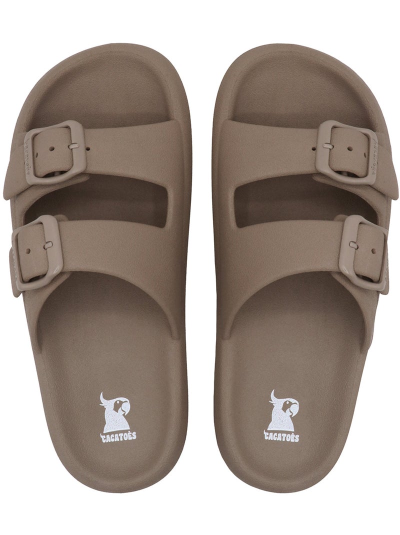 Sandales plates Enfant JESSY CLASSIC Taupe - Kiabi