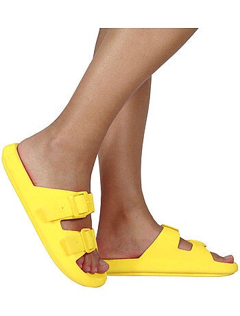 Sandales plates enfant jessy fluo