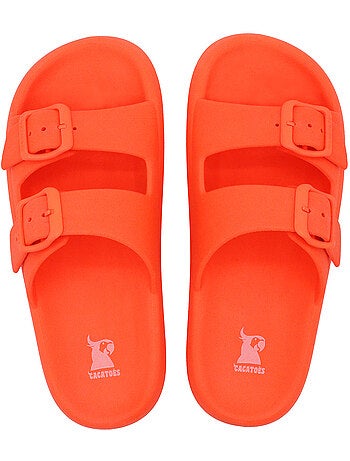 Sandales plates enfant jessy fluo
