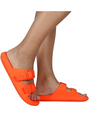 Sandales plates enfant jessy fluo