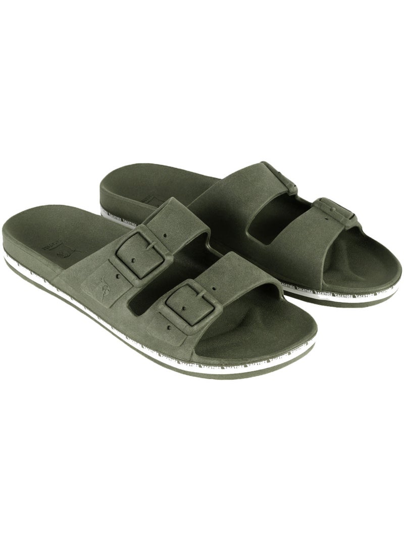 Sandales plates Enfant Kaki foncé - Kiabi