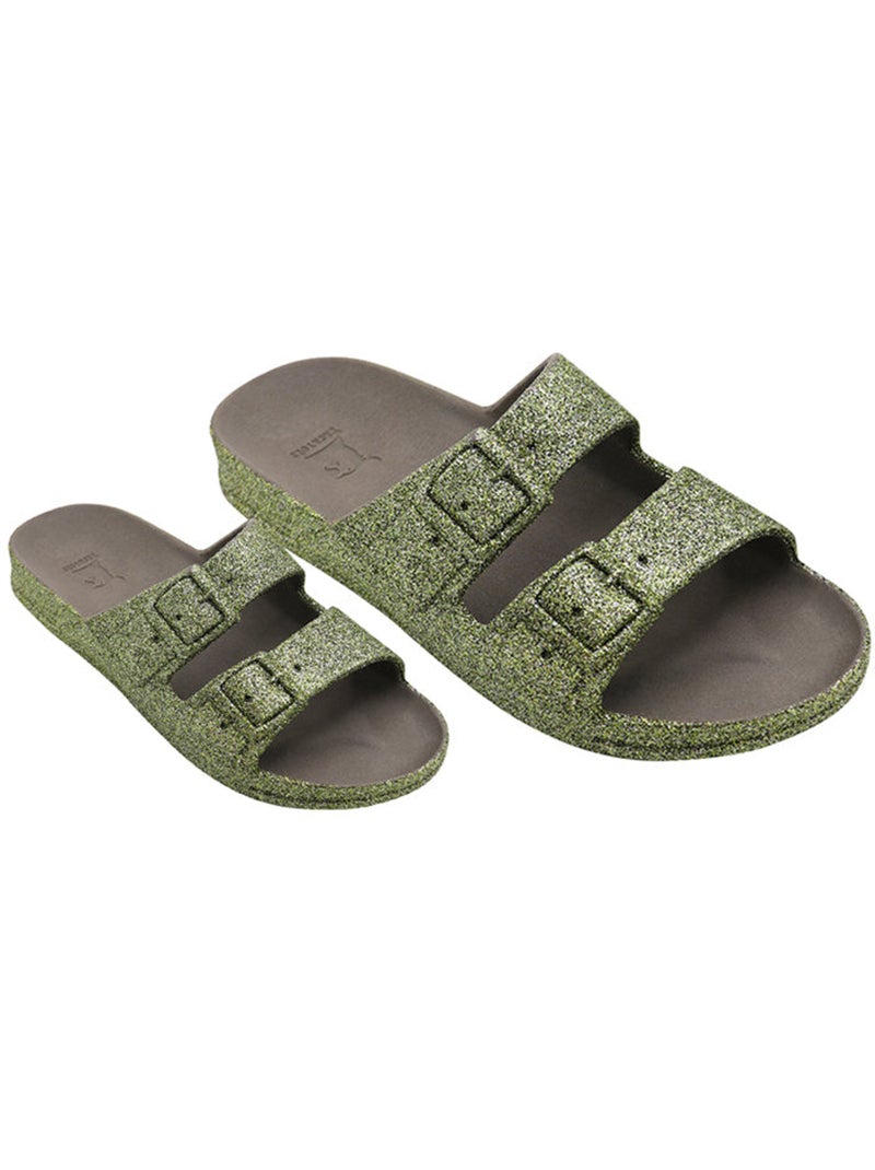 Sandales plates Enfant Kaki foncé - Kiabi