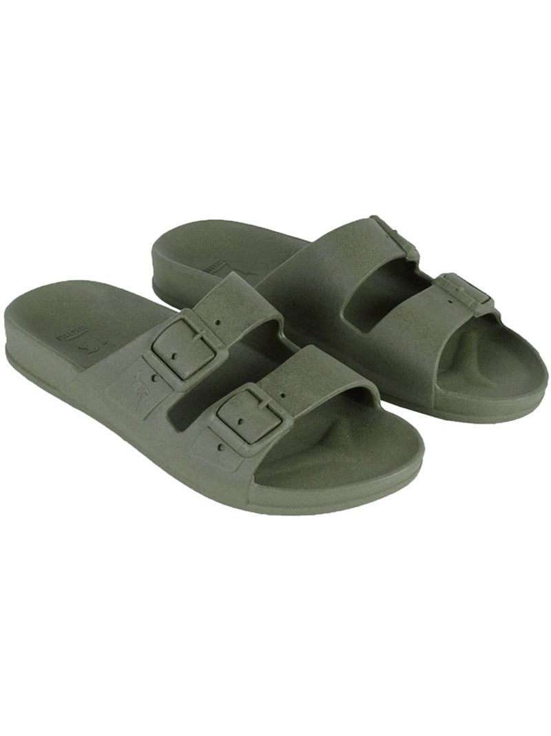 Sandales plates Enfant Kaki foncé - Kiabi