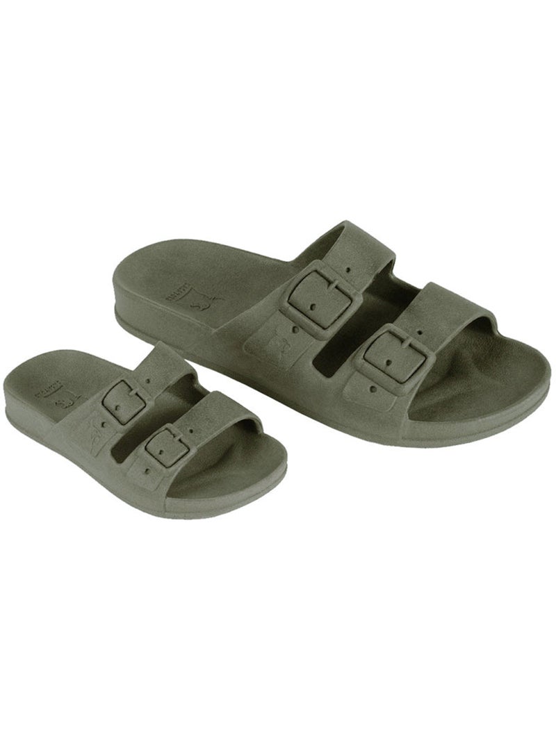 Sandales plates Enfant Kaki foncé - Kiabi