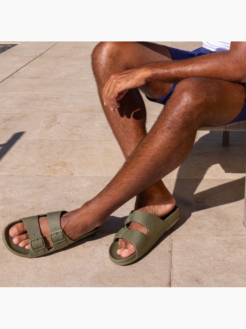 Sandales plates Enfant Kaki foncé - Kiabi