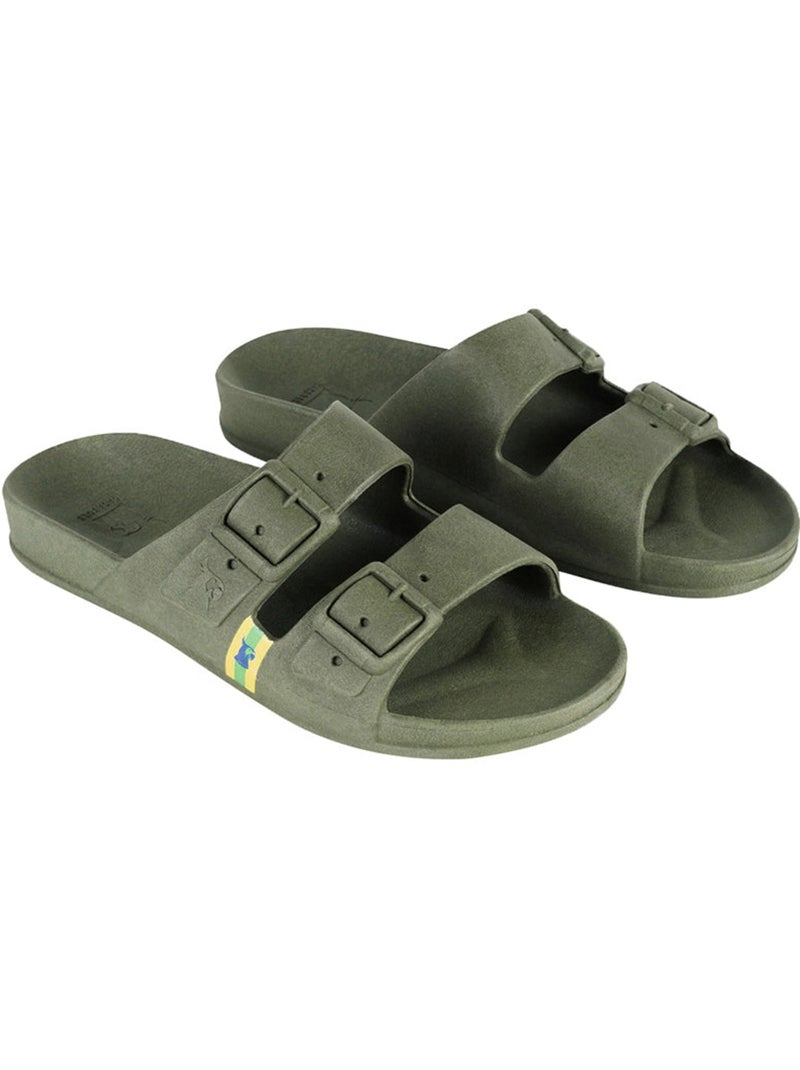 Sandales plates Enfant Kaki foncé - Kiabi
