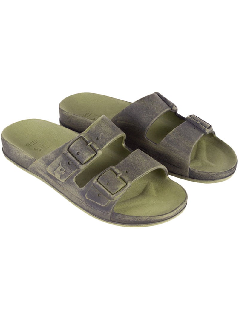 Sandales plates Enfant Kaki foncé - Kiabi