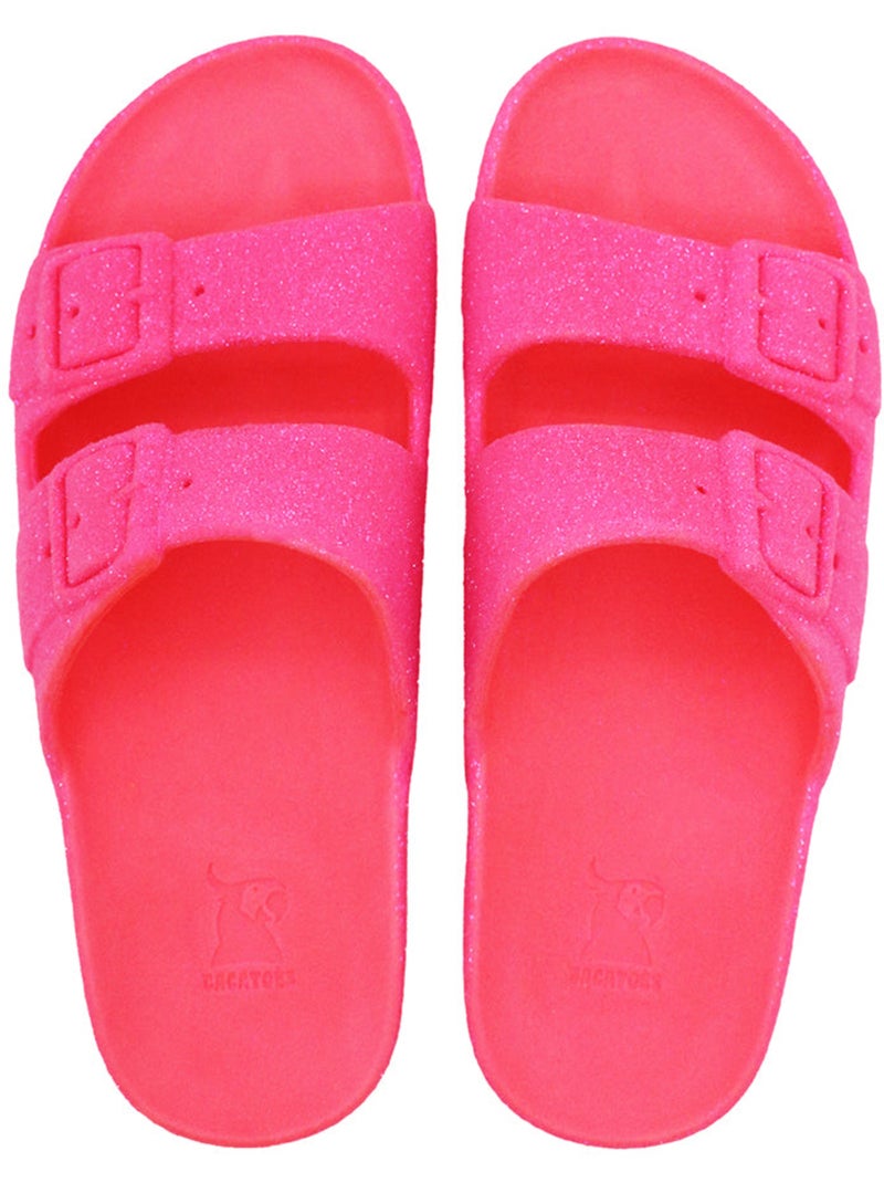 Sandales plates Enfant NEON Rose fluo - Kiabi