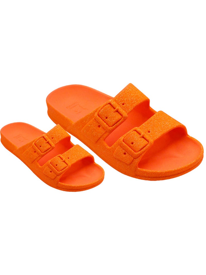 Sandales plates Enfant Orange fluo - Kiabi