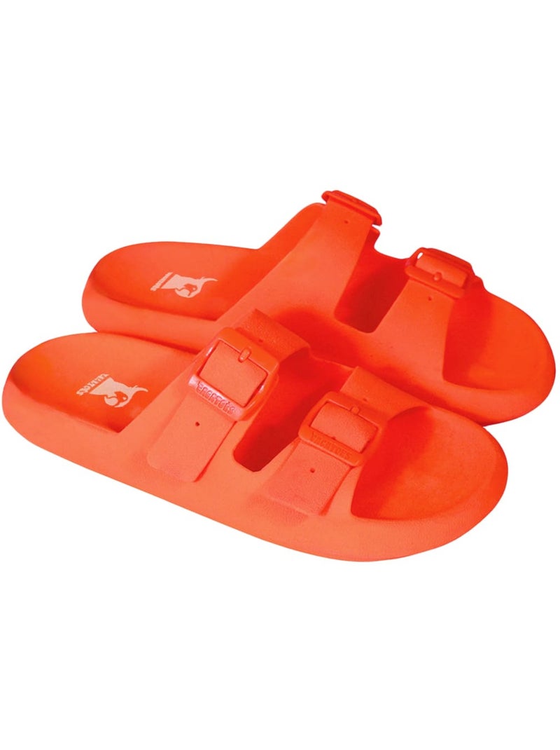 Sandales plates Enfant Orange fluo - Kiabi
