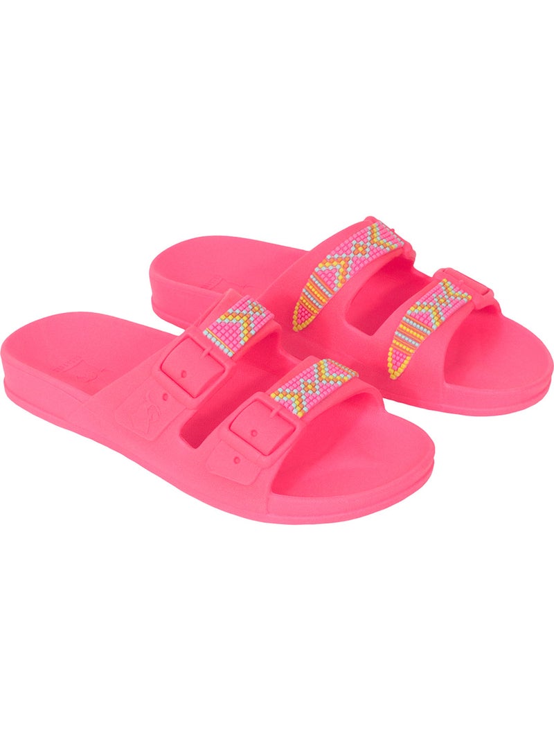 Sandales plates Enfant Rose fluo - Kiabi