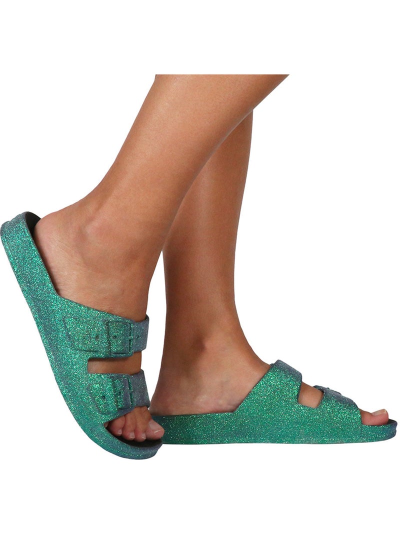 Sandales plates enfant trancoso Vert - Kiabi