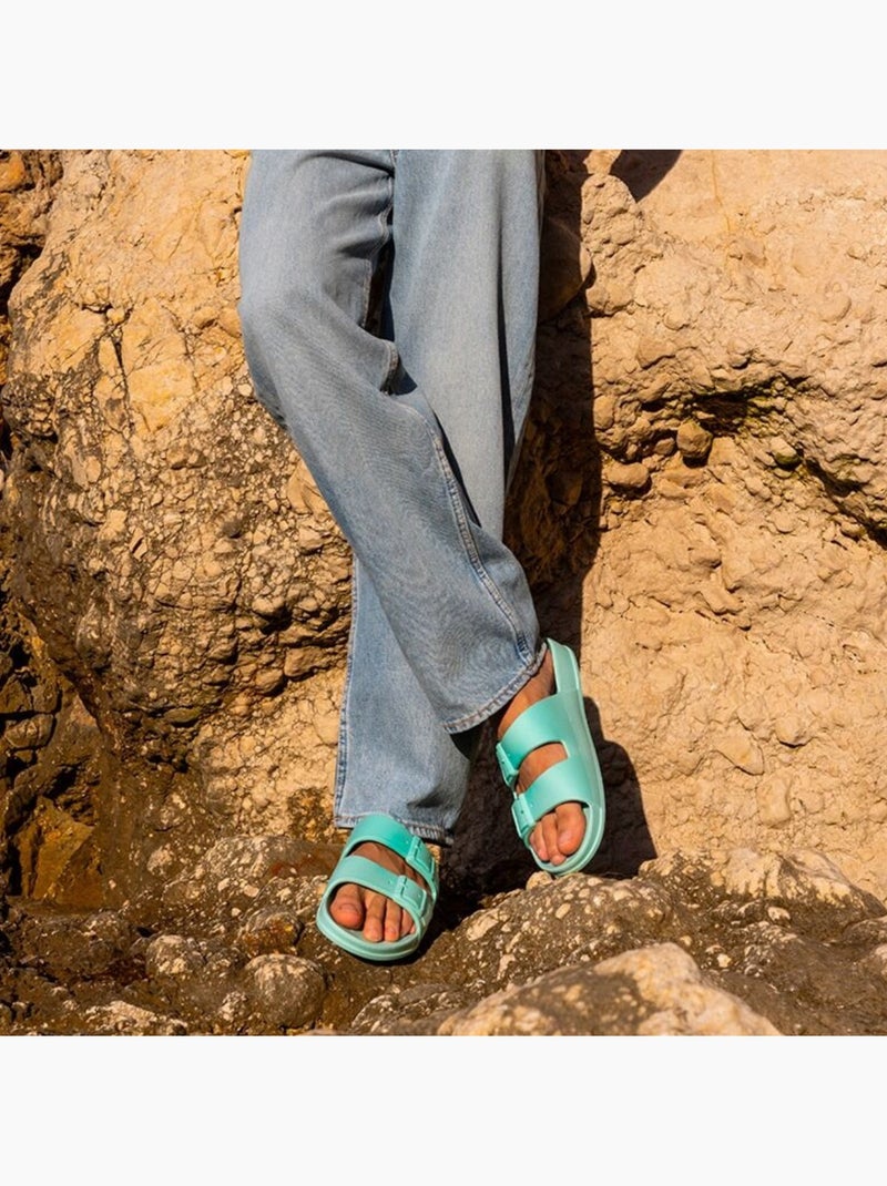 Sandales plates Enfant Turquoise - Kiabi