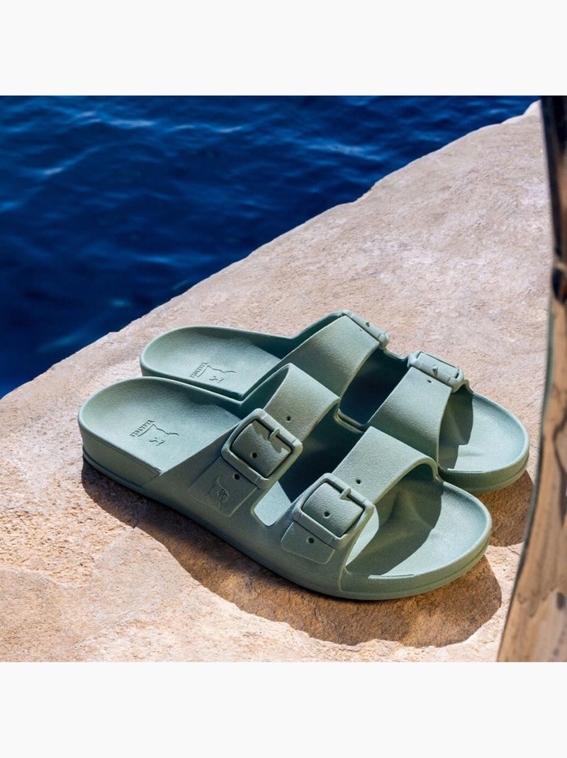 Sandales plates Enfant Vert vintage - Kiabi