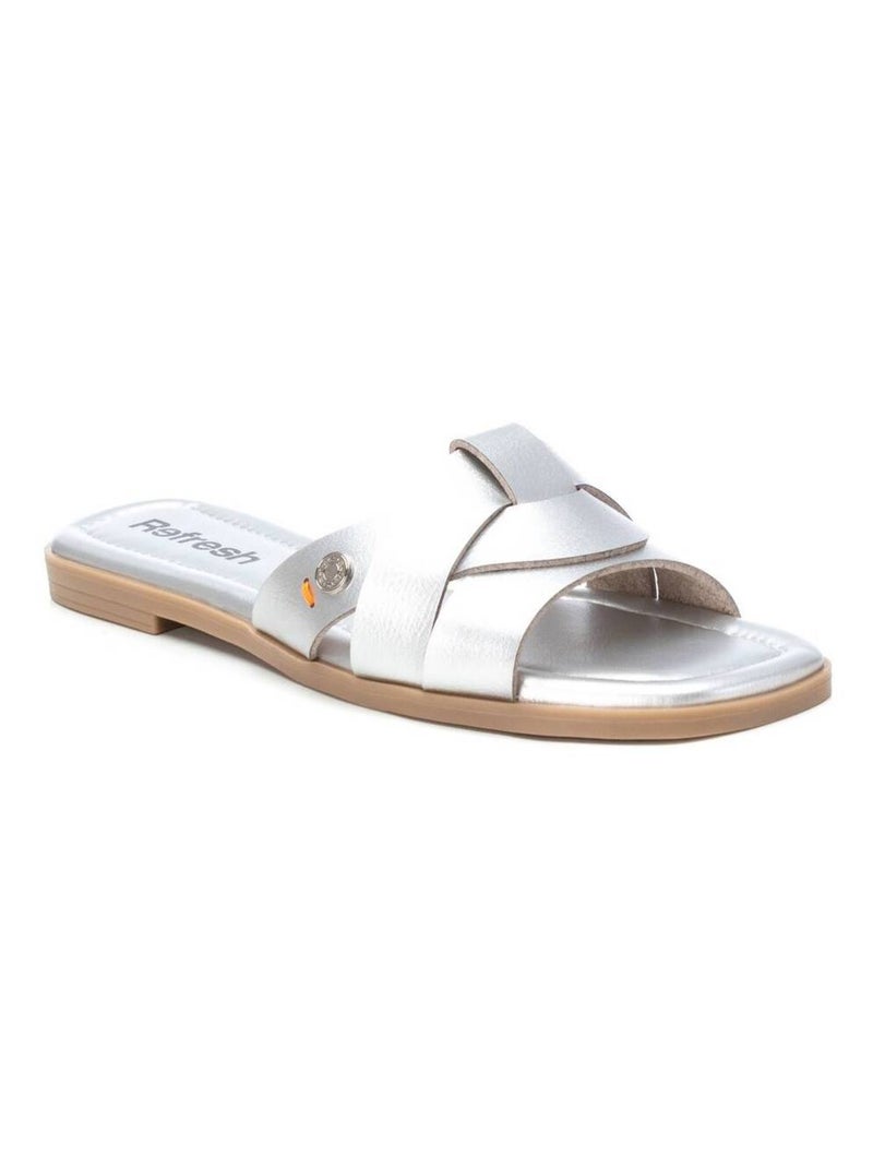 Sandales plates femme Argent - Kiabi