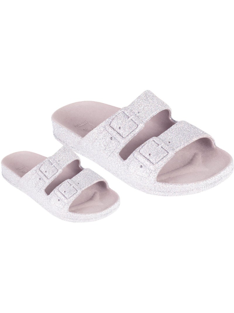 Sandales plates Femme Argent - Kiabi