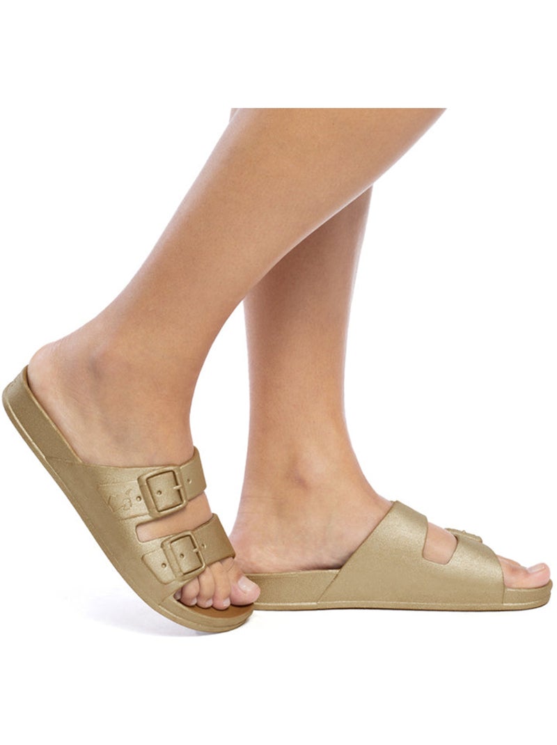 Sandales plates femme baleia Or - Kiabi