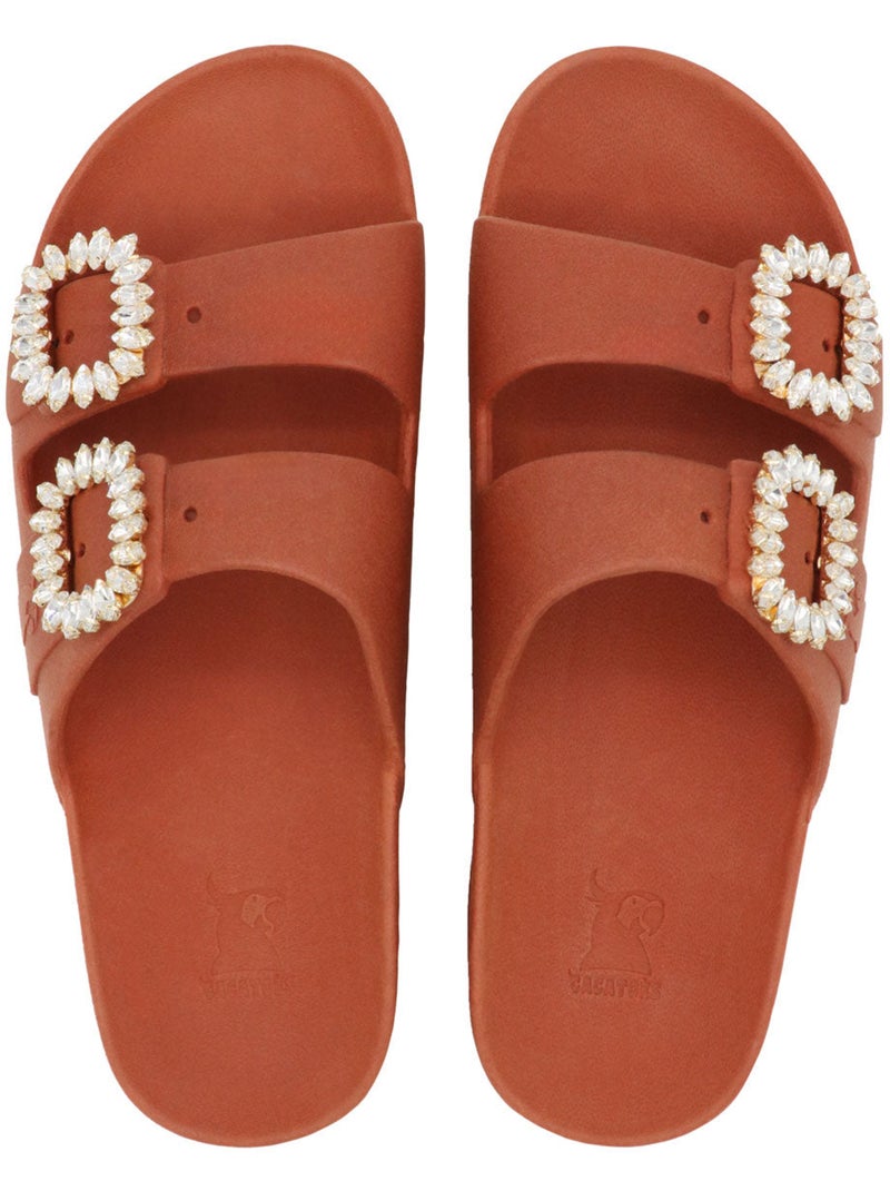 Sandales plates Femme BARRA Brique - Kiabi
