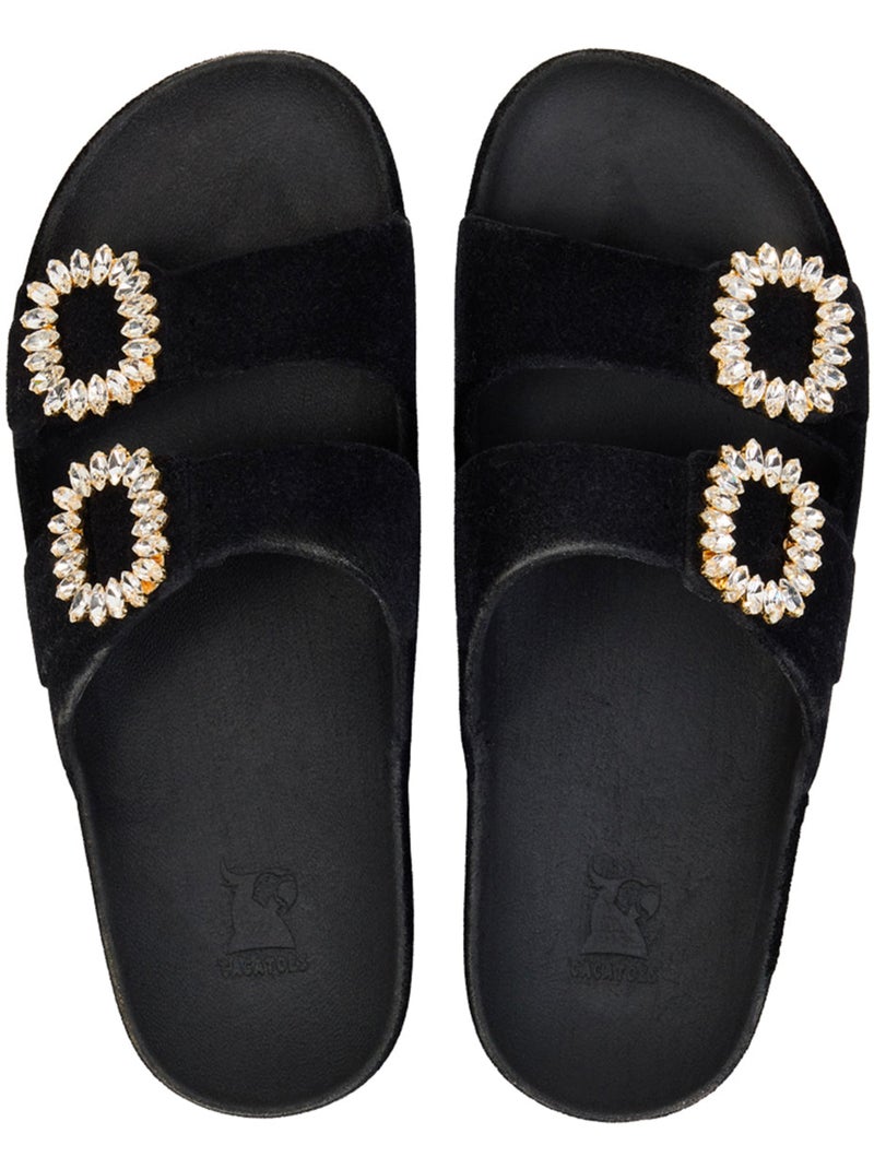 Sandales plates Femme BARRAVET Noir Noir - Kiabi