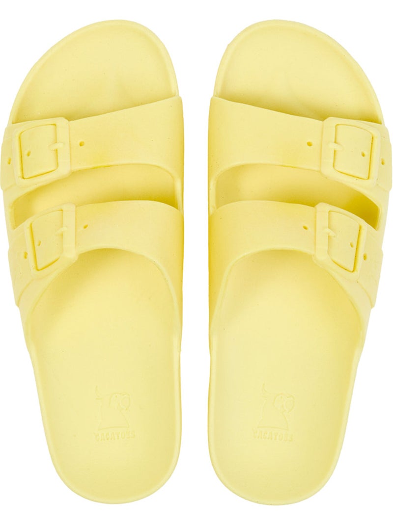 Sandales plates Femme BELO HORIZONTE Jaune - Kiabi