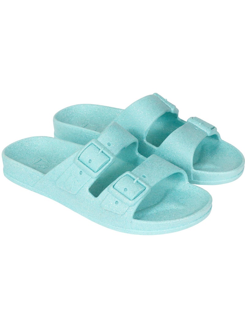 Sandales plates Femme Bleu ciel - Kiabi