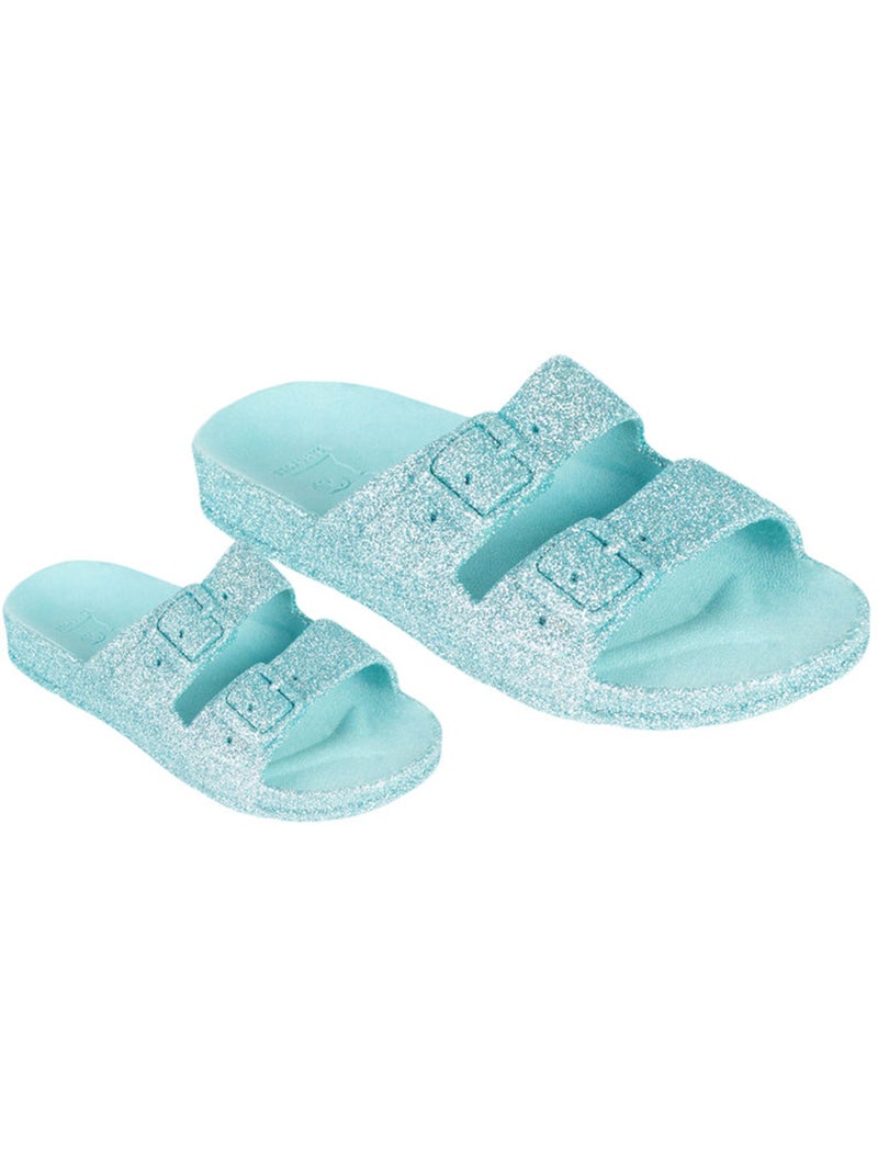 Sandales plates Femme Bleu ciel - Kiabi