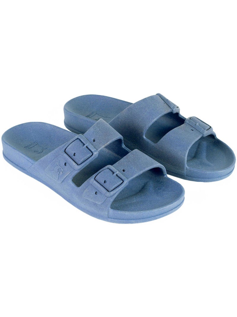 Sandales plates Femme Bleu jean - Kiabi