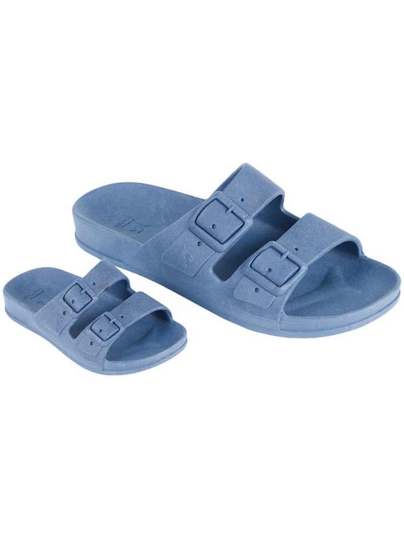Sandales plates Femme Bleu jean - Kiabi