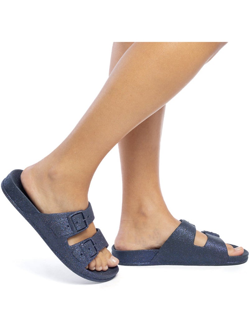 Sandales plates Femme Bleu marine - Kiabi