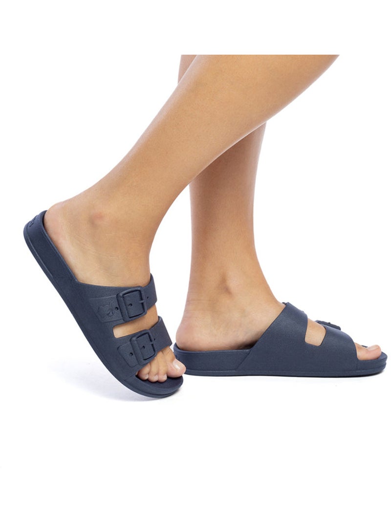 Sandales plates Femme Bleu marine - Kiabi